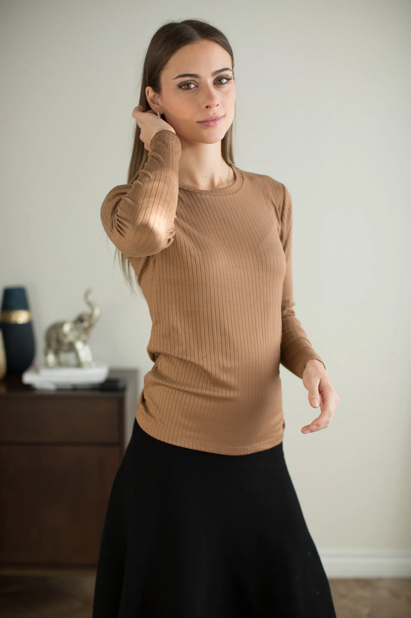 Wide Rib Crew Neck Tee - Image 3